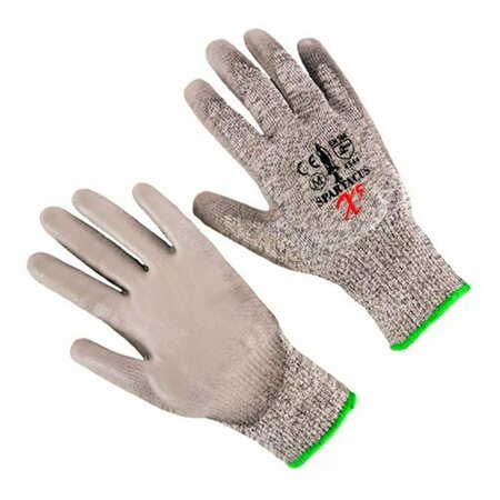 SEATTLE GLOVE Hppe Liner PU Palm Coated Glove- Large, 12PK X5-L